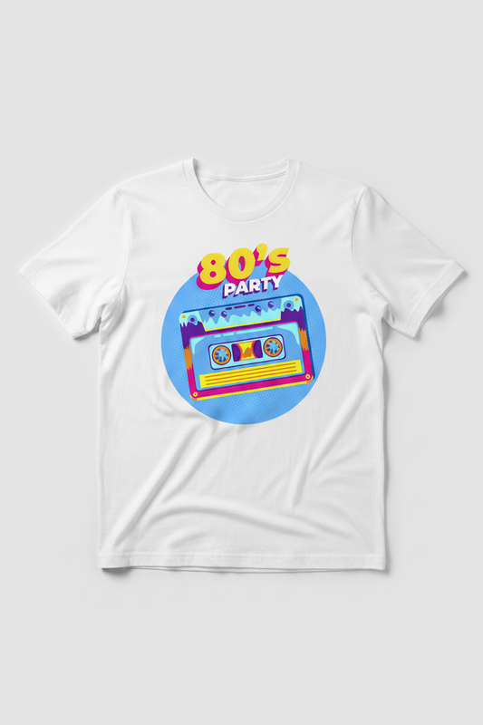 80's Party T-Shirt Mockup