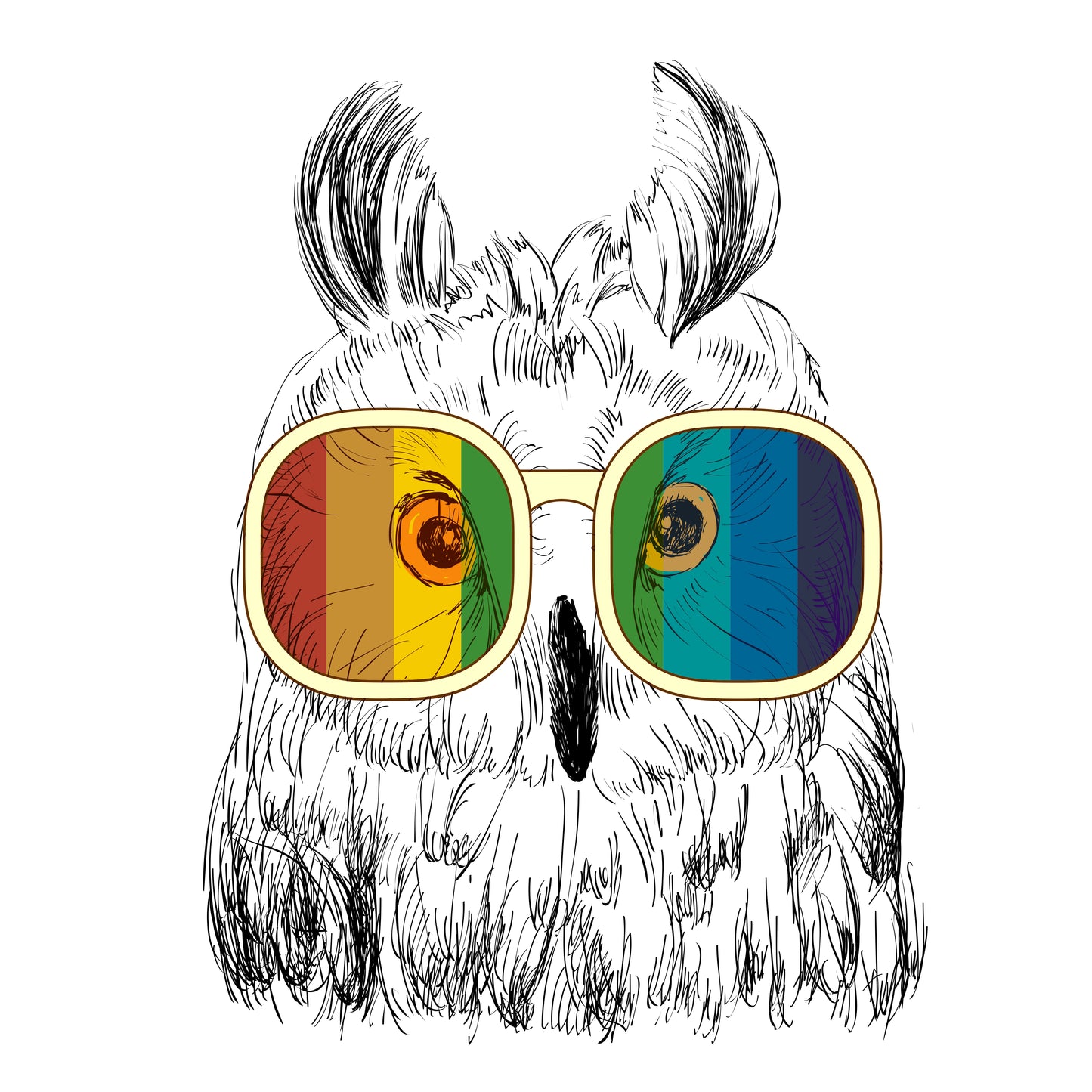 T-shirt Gufo Arcobaleno
