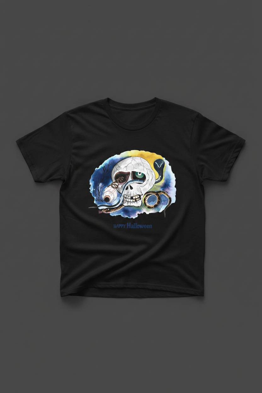 Happy Halloween Tee — Mockup Nero