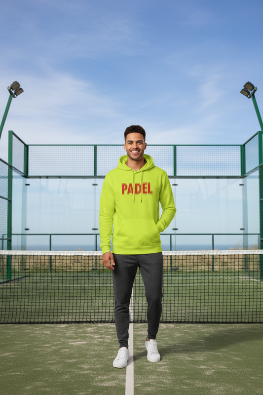 Mockup Felpa con Cappuccio PADEL