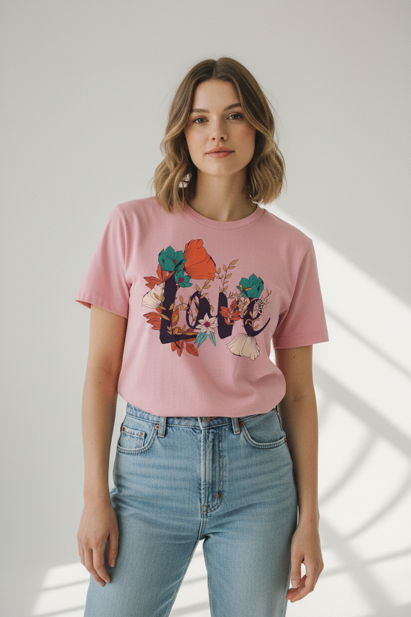 Mockup Rosa con design