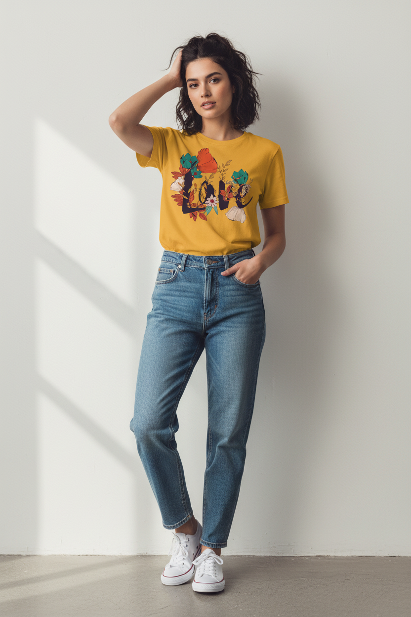 Mockup Giallo con design