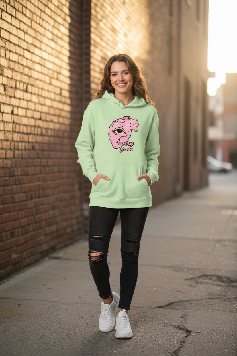 Mockup Felpa con Cappuccio Only You